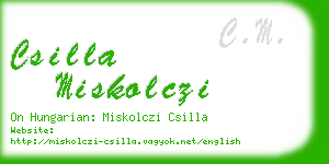 csilla miskolczi business card